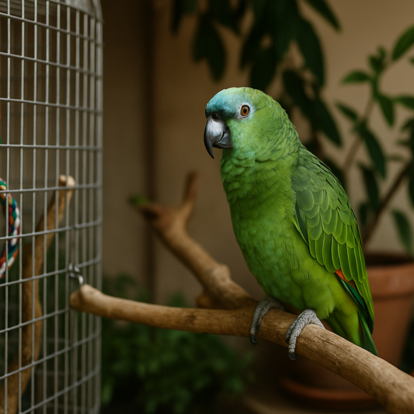 bienestar de los loros en cautiverio