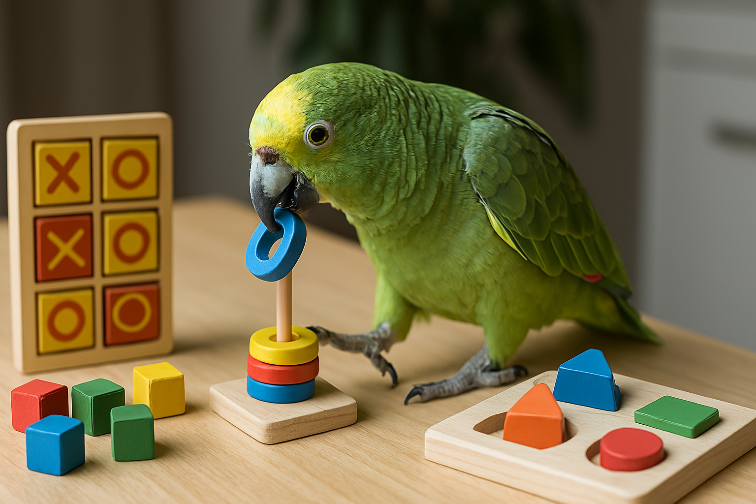 Cómo estimular la inteligencia de un loro