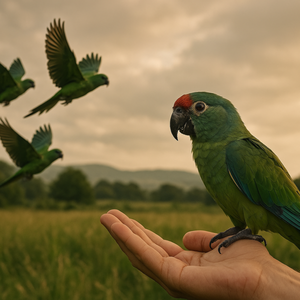 liberación responsable de loros mascotas