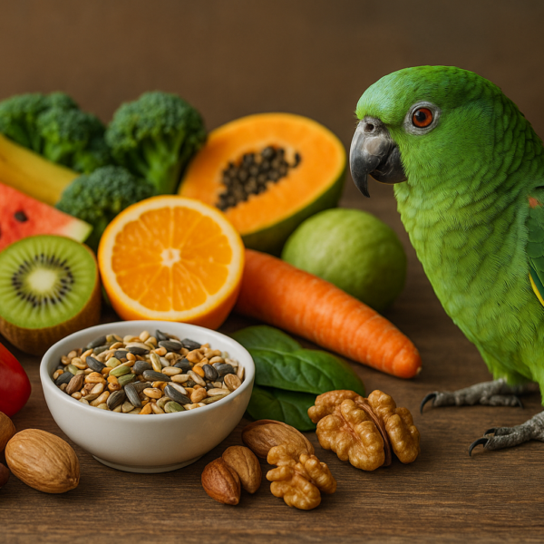 Alimentación de loros