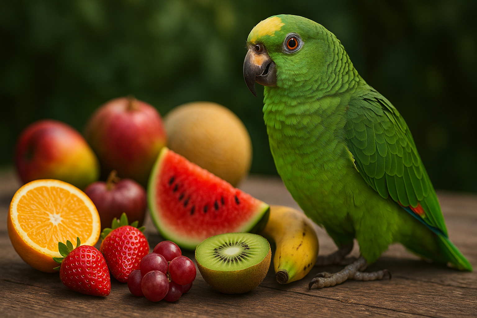 Frutas para loros