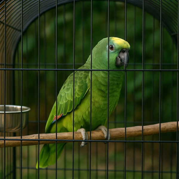 Tamaño de jaula para loros