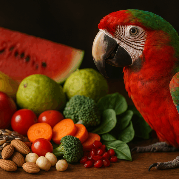 alimentación loros tropicales