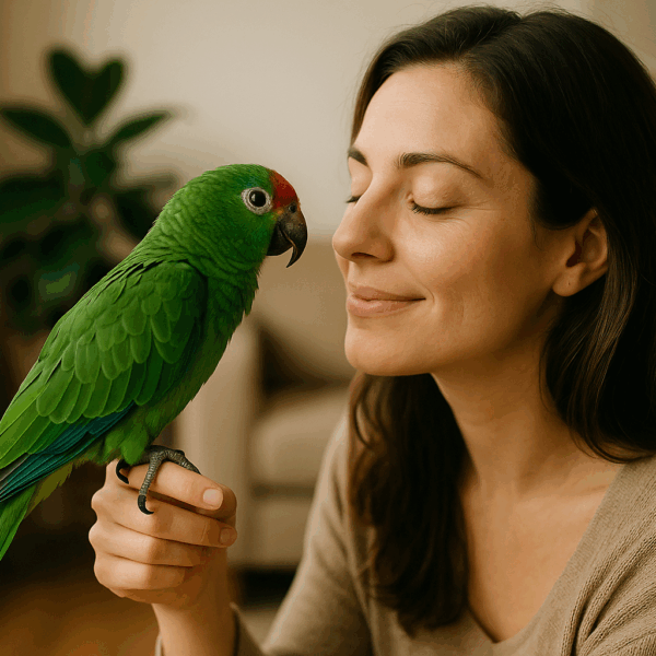 El valor terapéutico de la interacción con los loros