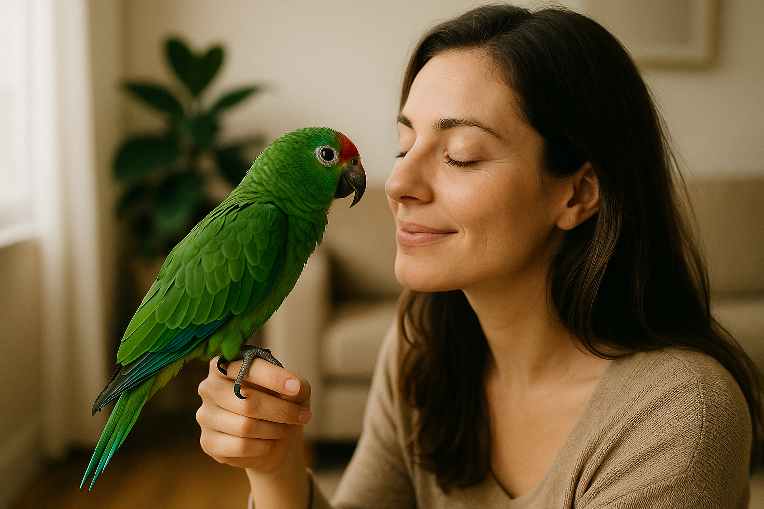 El valor terapéutico de la interacción con los loros