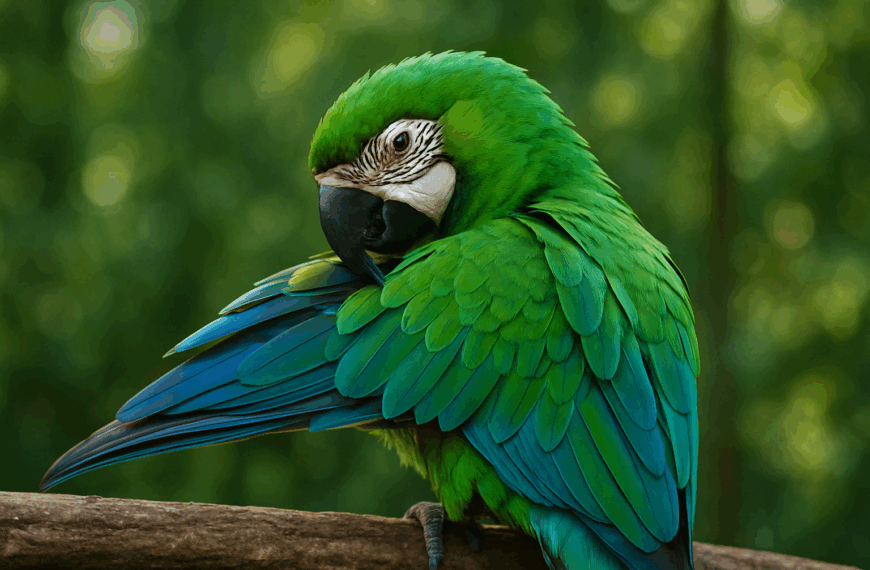 cuidado del plumaje en loros